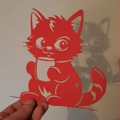 20231222_133837.gif line art cat, wall art cat, 2d art cat, cat, kitten, le chat