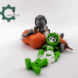 Robot-Sekelton.gif Cobotech 3D Print Articulated Robot Skeleton, RoboSkeleton, Articulated Toys, Halloween Decor