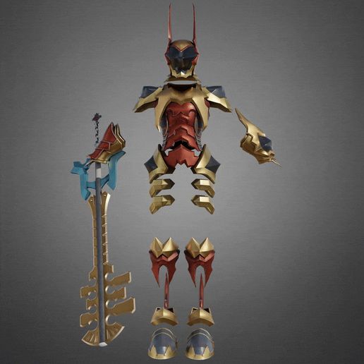 TerraFullArmor0001-0240-ezgif.com-optimize.gif Kingdom Hearts Terra Armadura completa y Keyblade para Cosplay