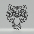 tiger head 1.gif Tiger Head Wall Decoration Sticker 3D Art