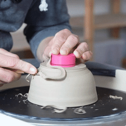 Drehhalterung.gif 3D-Datei Spinner Trimm Tool (for pottery on the potter's wheel)・Vorlage für 3D-Druck zum herunterladen, VoHang