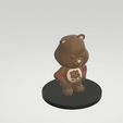Untitled-design.gif Stylish Bear with Flowers 3D Printable Model