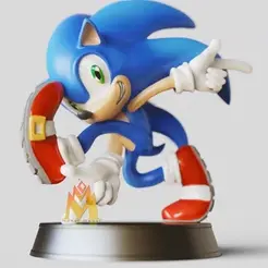 Sonic-The-Hedgehog_-Pose-V3.gif STL file Sonic The Hedgehog-running pose-Sega game mascot -Fanart・Model to download and 3D print