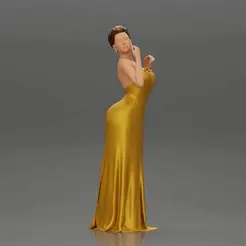 ezgif.com-gif-maker-22.gif Archivo 3D Chica de moda en bata de novia posando・Modelo de impresora 3D para descargar