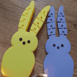 20230311_172000.gif Файл STL Peep Bunny Flexi Ear Sensory Fidget Easter Gift・Шаблон для 3D-печати для загрузки