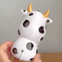 ezgif.com-gif-maker-15.gif Archivo STL Simpática vaca organizadora de boca grande・Objeto para impresora 3D para descargar