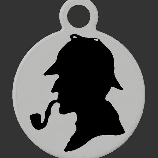 Sherlock-Silhouette.gif Llavero Silueta Sherlock