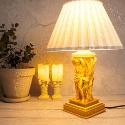 5.gif 3D file greek table lamp - No supports・3D printing design to download, HaeSea