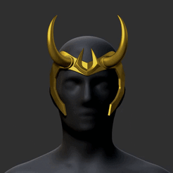 ZBrush-Movie-(1).gif Файл OBJ Loki horns・3D-печатная модель для загрузки, ydeval