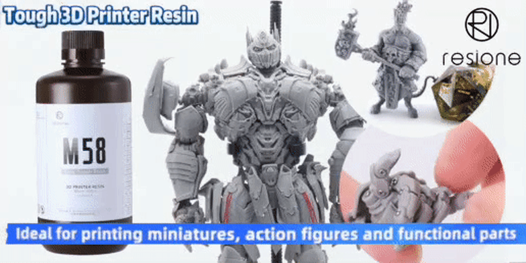 RESIONE M58 Tough Resin, for miniatures/action figures/functional parts