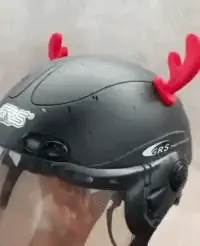 gif.gif Motorcycle Helmet Corner Plastic 2- Horn deer Decoration Accessories 2- 3D printing