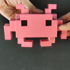 ezgif.com-gif-maker.gif STL file Retro Space Invaders Fidget Toy・3D printer model to download