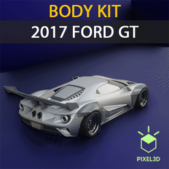 Sem-Título-1.gif Fichier STL FORD GT (2017) KIT CARROSSERIE - 30dec21-01・Modèle pour impression 3D à télécharger