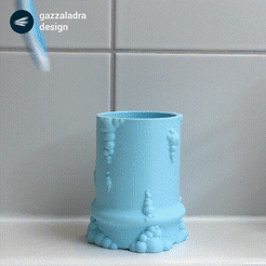 02.gif STL file Toothbrush holder “bubbles”・Model to download and 3D print