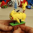 pikachu.gif pikachu running sculpture