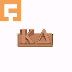 Kappa_Delta.gif Download STL file Kappa Delta Sorority ( ΚΔ ) 3D Nametag • 3D printer design, Corlu3d