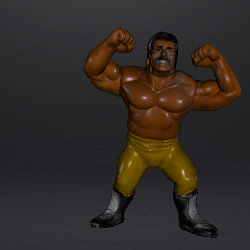 GIF2.gif Fichier STL WWF WWE SIMBA CATCHING TIGER WENTOYS SERIES 1 HASBRO WRESTLING CHAMPS・Design à télécharger et à imprimer en 3D, vadi