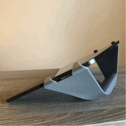 VideoToGif_GIF.gif Free STL file Ipad Holder - Print in Place - Ajustable size・3D printable model to download, Cisco3D