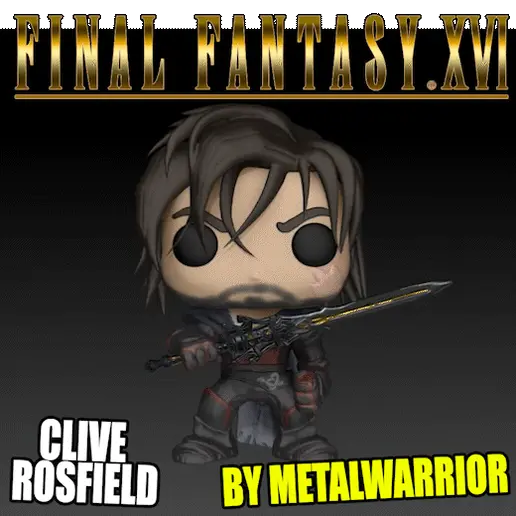 【非売品】ファイナルファンタジー　FINAL FANTASY　店頭用POP 🎮 Final Fantasy XVI - Clive Rosfield FUNKO POP・ STL File for ・Cults
