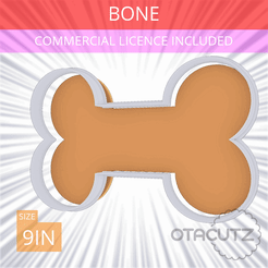 Bone~9in.gif STL file Bone Cookie Cutter 9in / 22.9cm・3D printer model to download