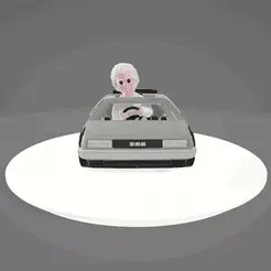 Multimedia1-online-video-cutter.com.gif STL file Back to the future Marty and Doc - CHIBICAR No.40・3D print object to download