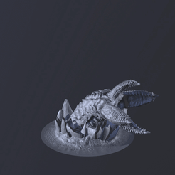 2.gif STL file Worm Monster Miniature #02・3D print design to download, MiMO