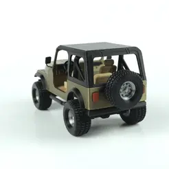 ezgif.com-gif-maker-8.gif STL file Open JEEP CJ7 with separate hardtop・Design to download and 3D print, soarpix