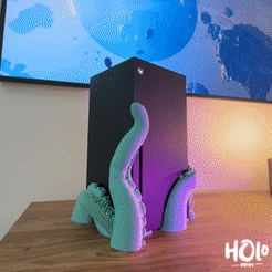 IMB_xbor5Y.gif STL file Tentacles Dock Xbox Series X - Print-in-Place・Model to download and 3D print