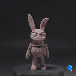 DARKO-Gif-Cults.gif STL file Articulated Creepy Bunnies - Donnie・3D print design to download