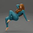 ezgif.com-gif-maker.gif Girl sitting in Pajama With Open Butt Flap Sexy Sleep Suit Snowy 3D Print Model