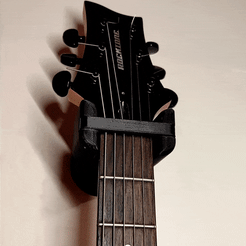 Guitar-Wall-Mount-GIF1.gif Archivo 3MF Soporte de pared para guitarra・Objeto de impresión 3D para descargar