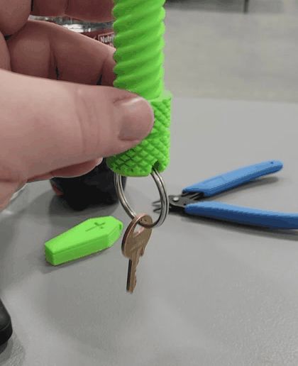 Knurled Fidget Bolt Keychain
