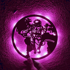 ASTRO.gif Download STL file Astronaut lamp • 3D printable design, make3ddigital