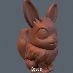 Eevee.gif Fichier STL Eevee (Impression facile sans support)・Objet imprimable en 3D à télécharger