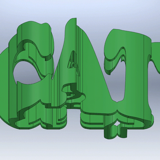 Text Flip - CAT - 3D model önizlemesi