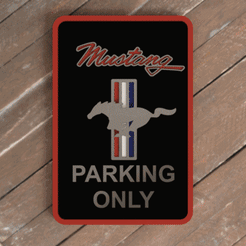 ezgif.com-gif-maker-1.gif STL file Mustang Parking only・3D printable model to download