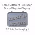 Noah-GIF.gif Noah's Room Sign - Includes desk stand, wall hanging points and door mounting points - Can be filled with Crafting Resin