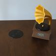 PXL_20230915_110700093~2_3.gif STL file 🎵 Gramophone with coaster vinyls 🎵・3D printing design to download