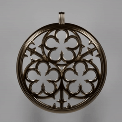 Gothic-Amulet-1.gif STL file Gothic Amulet #1・3D printable model to download, 3rotors