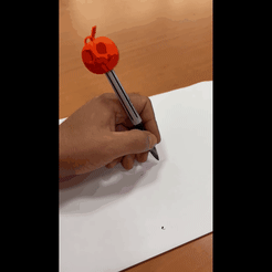 gif-lapiz.gif STL file Halloween pumpkin keychain pencil holder pencil holder pencil cover・3D printer model to download