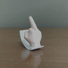 1.gif Archivo STL Middle Finger Fuck Low Poly・Plan de impresora 3D para descargar