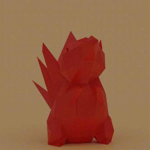 0001-0156-14.gif STL file Cyndaquil Low Poly・3D printer design to download, madDoctor