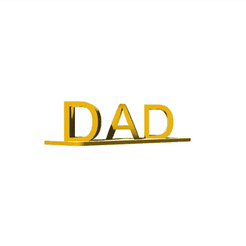 DAD-MOM.gif Archivo STL Ilusión de texto MOM - DAD・Objeto imprimible en 3D para descargar