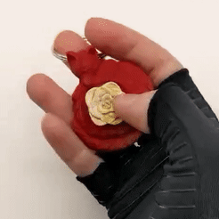 ezgif.com-video-to-gif-14.gif STL file Fox Fidget Spinner Keychain, Print-in-Place, Fidget Toy・3D printing idea to download