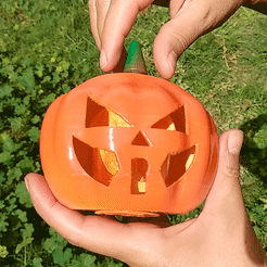 Gif-Calabaza.gif 3D file Pumpkin Halloween Without Stands・3D print model to download, Markdejavu