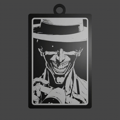 Render-3600001-0072.gif Archivo STL Joker - The Killing Joke llavero・Objeto para impresora 3D para descargar