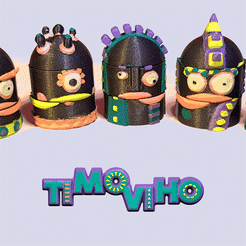 timoviho_cults_01.gif Free STL file Tiki Monster Vitamin Holder - 03・3D printer model to download, polygonface