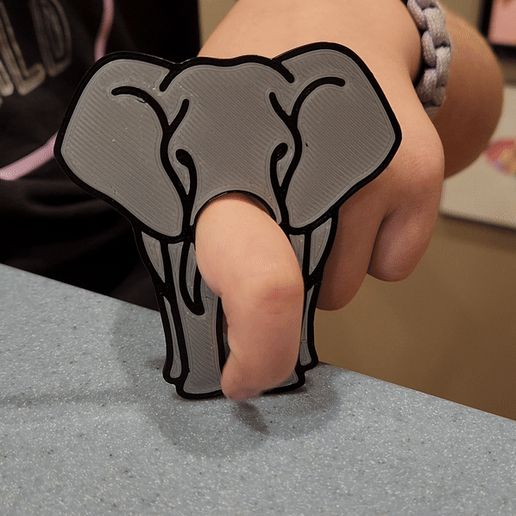 FingerElephant.gif Elephant Trunk Finger Puppet