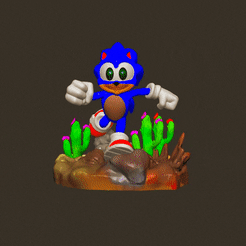 20220920_000710.gif Archivo STL Sonic The Hedgehog corriendo millas・Modelo para descargar y imprimir en 3D, Submak