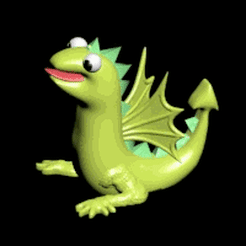 peppapigdragon.gif Fichier STL personnage sympathique - dino - dragon・Design pour impression 3D à télécharger, syzguru11